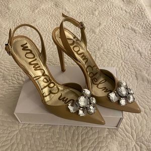 Sam Edelman rhinestone sling back pumps